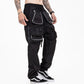 Multi-Pocket Functional Workwear Loose Casual Drawstring Men's Trousers
