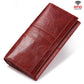 RFID Leather Zipper Coin Purse Cards ID Women's Wallet