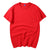 Solid Color All-match Round Neck Cotton Men and Women T-Shirt