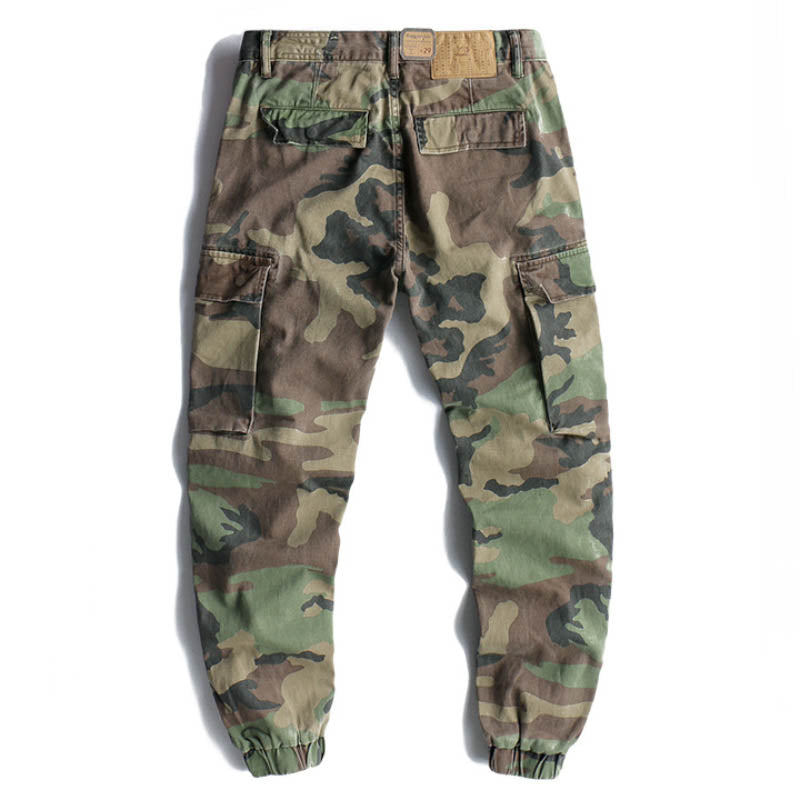Casual Tooling Multi-pocket Camouflage Buckle Belt Men's Pants