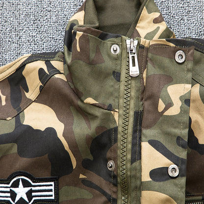 سترة رجالية سميكة مموهة من القطن عادية رائعة