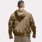 Military Fan Hooded Stand Collar Ma1 Men's Bomber Jacket