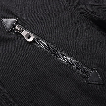 Chaqueta casual de cuello de piel largo