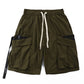 Men's Solid Color Multi-pocket Shorts
