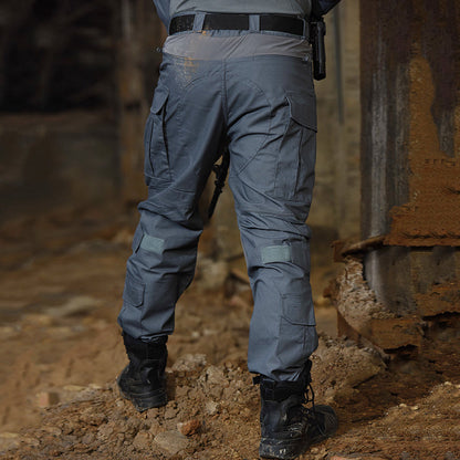 Tarnung der Outdoor -Armee -Fan mit Knieschärfen Herrenhosen