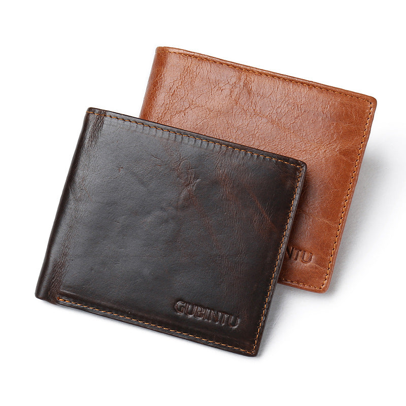 Solid Color RFID protection Card Money Men's Wallet