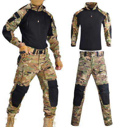 Outdoor Combat Hooded Suits Uniform Pants with Pads