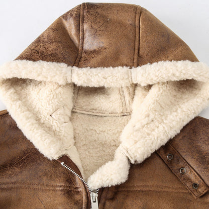 Chaleco de lana de cordero de chaleco casual de invierno para hombres de invierno para hombres