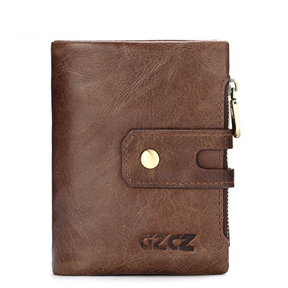 RFID Tolft Protection en cuir Carte Coin Men's Wallet
