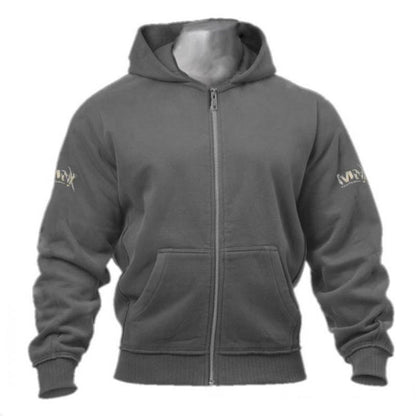Fitness Chaqueta de entrenamiento suelto de entrenamiento para hombres Camisa deportiva espesa de Warcraft irregular