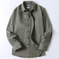 Casual Solid Color Loose Army Green Men's Shirt