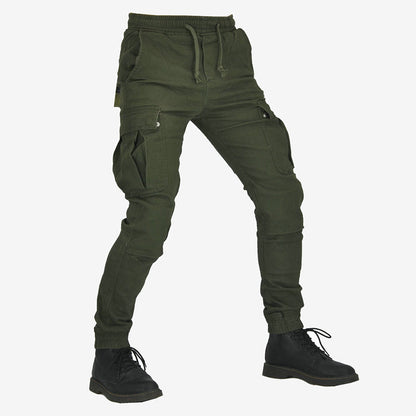 Pantalones para hombres de motocicletas múltiples de bolsillo múltiples al aire libre