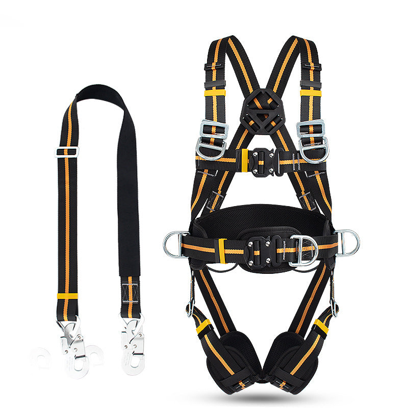 Five-point Safety Belt High-altitude Operation Anti-fall Double Hook Buffer Bag Full Set