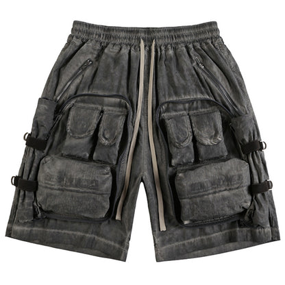 Retro Tide High Arcade Multi-pocket Casual Men's Shorts
