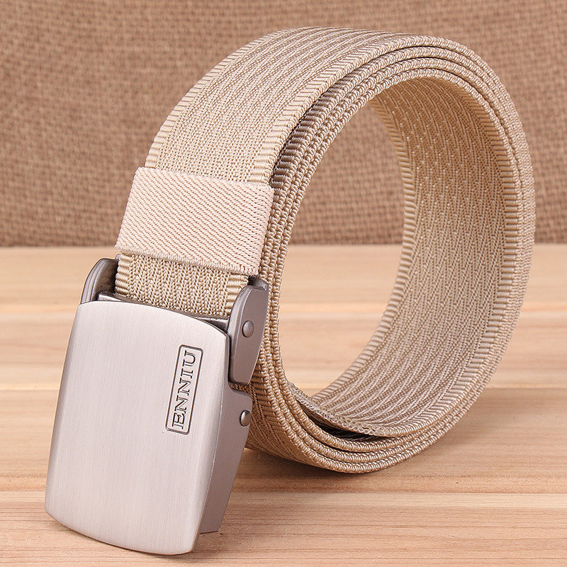 Solid Color  Metal Buckle Quick-drying Nylon Belt