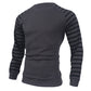 Casual Waffle Crew Neck Pullover Men's Knit Sweater