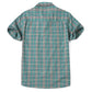 Simple Plaid Lapel Men's Short-sleeved Shirt