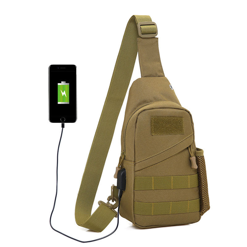 Outdoor  Riding Shoulder Crossbody Bag(With USB Charging Plug)