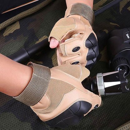 قفازات رجالية عسكرية نصف اصبع