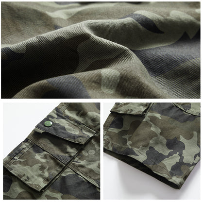 Pantalones cortos de carga de camuflaje para hombres al aire libre